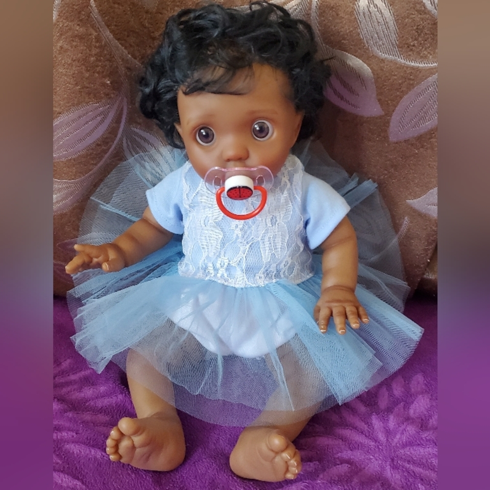 New In Box Afro Baby Dolls 16in Lifelike  Cute Soft Body  Newborn